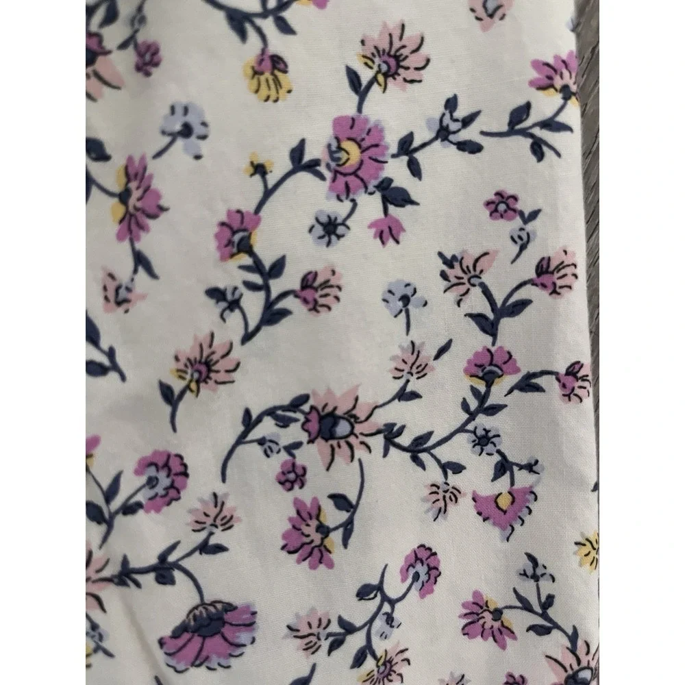Old Navy Girls M(8) Floral Ruffle Smocked Blouse Top Long Sleeve Boho Pink Purp